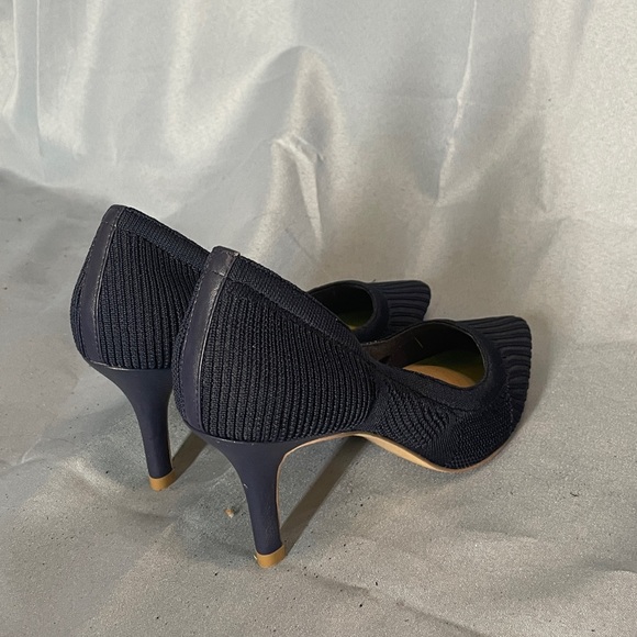 Navy Knit Heels - Picture 4 of 6